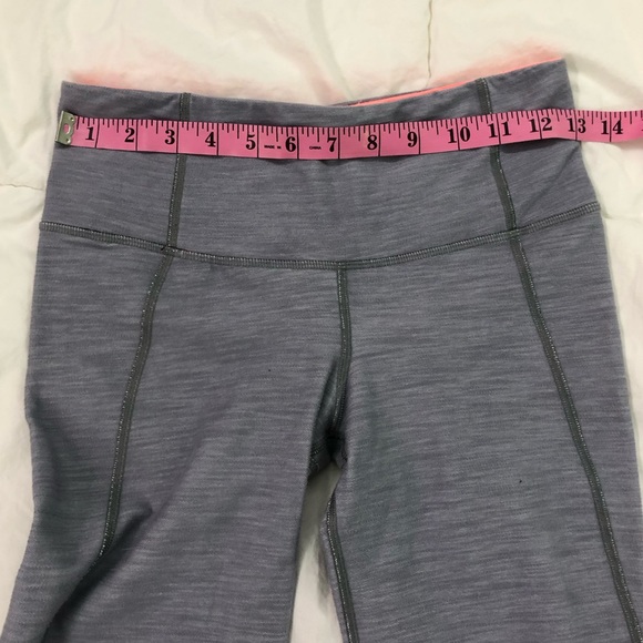 Lululemon Grey & Coral Tadasana Slit Crop Legging - Picture 5 of 8